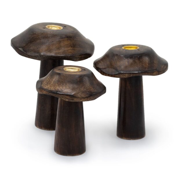 Set de 3 Ciuperci Plate pentru Conuri de Tămâie (13 cm, 12 cm, 11 cm)