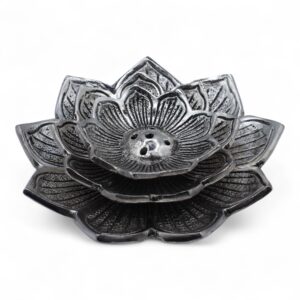 Suport de Tămâie Lotus cu Trei Flori