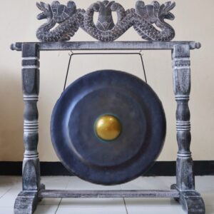 Gong Mediu cu Suport - 35cm - Negru