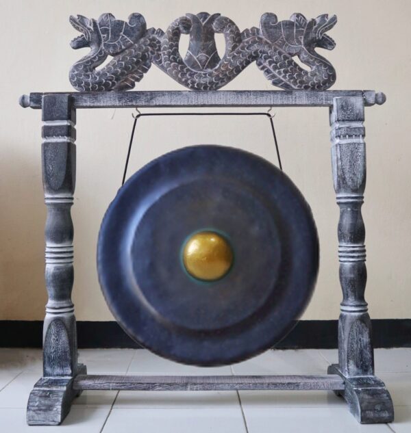 Gong Mediu cu Suport - 35cm - Negru