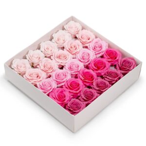 Floare de Săpun Decorativă – 5 Straturi Trandafir Romantic – Selecție în Degrade – Roz Deschis