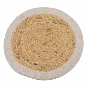 Șervet Natural - Iută și Bumbac 30cm - Bordură Ivory