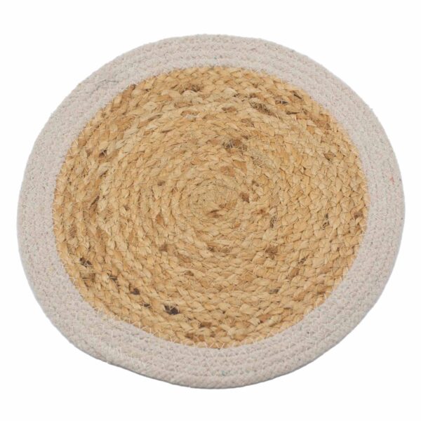 Șervet Natural - Iută și Bumbac 30cm - Bordură Ivory