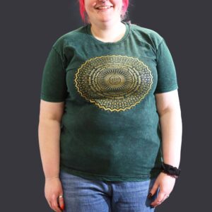 Tricou Stone Wash - Mandala - Verde (XL)
