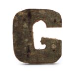 Literă din Scoarță Rustică - "G"  - 7cm