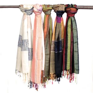 Eșarfe Indiene Boho Mari - 28x72cm - Nuanțe Verzi