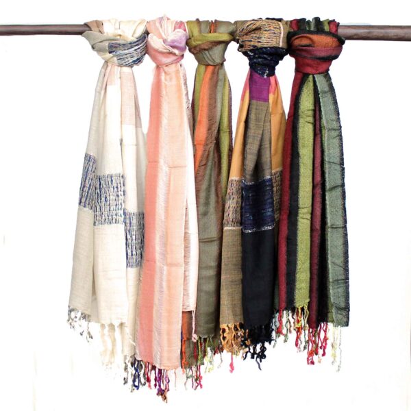 Eșarfe Indiene Boho Mari - 28x72cm - Nuanțe Verzi