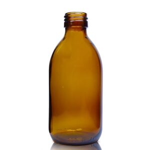 Sticlă de chihlimbar de 250 ml pentru depozitarea medicamentelor și soluțiilor cosmetice