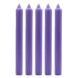 Lumânare de masă liliachiu rustic - 100 buc.