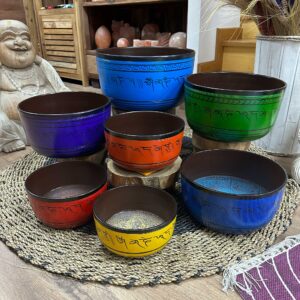 Set Chakra Mare de Șapte Vase Cântătoare (19,5-35 cm)