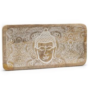 Tavă Lungă 30x15x2.5cm - Fața Buddha Albă