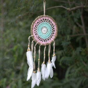 Dream Catcher (Prinzător de Vise) -  Roz 16cm (diferite tipuri)