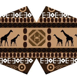 Mască de Protecție ptr. Față Reutilizabilă - Tribal African (Adulți)