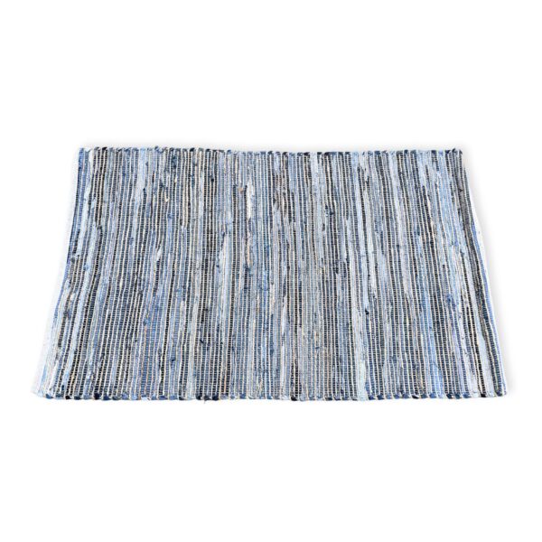 Covor Mare din Iută și Bumbac Reciclat - 130x170cm - Albastru