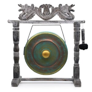 Gong Mediu cu Suport - 50cm - Verde Spălat