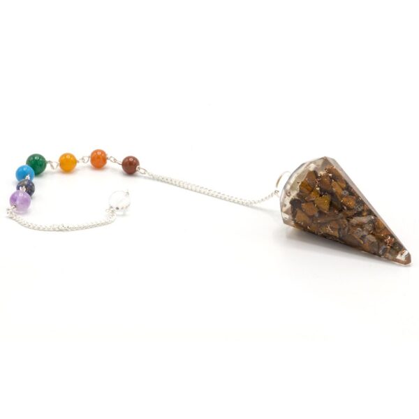 Pendul orgonit chakra - Ochi de tigru