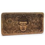 Tavă Lungă 30x15x2.5cm - Fața Buddha Gravată Neagră