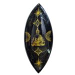 Bol Emailat pentru Bețișoare – Aluminiu – Buddha Auriu și Negru