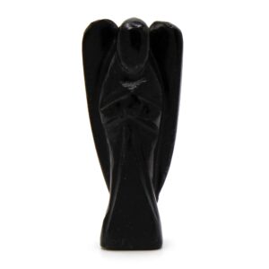 Înger Sculptat Manual - Piatră Prețioasă - Agat Negru