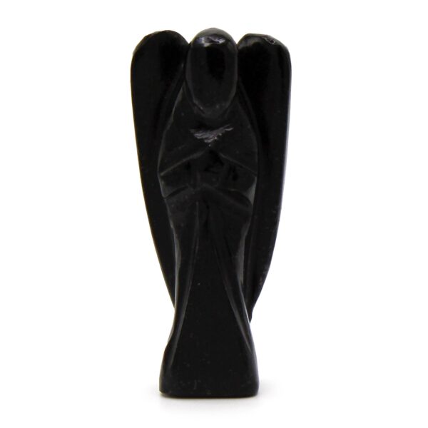 Înger Sculptat Manual - Piatră Prețioasă - Agat Negru