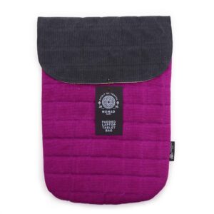 Husă laptop căptușită stonewash, mov, bumbac 14oz