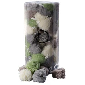 Bureți de Baie în 4 Culori Naturale (tub de afișare) - 50gm
