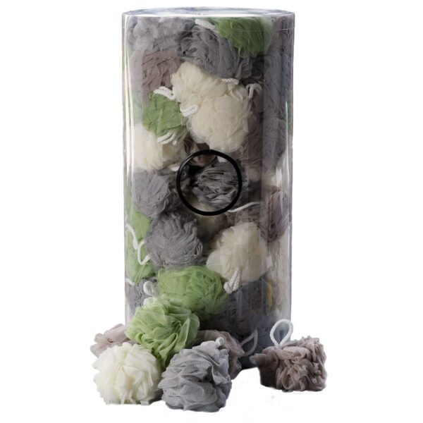 Bureți de Baie în 4 Culori Naturale (tub de afișare) - 50gm