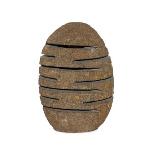Suport pentru Lumânare din Piatră de Râu Naturală – Piatră Verticală Tăiată (10 × 13 × 22 cm)