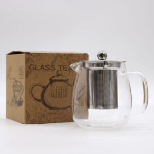 Ceainic din Sticlă cu Infuzor 550 ml - Clasic - Cutie Cadou