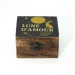Cutie emailată din lemn de mango 10x10x6 (cm) – Lune D’Amore