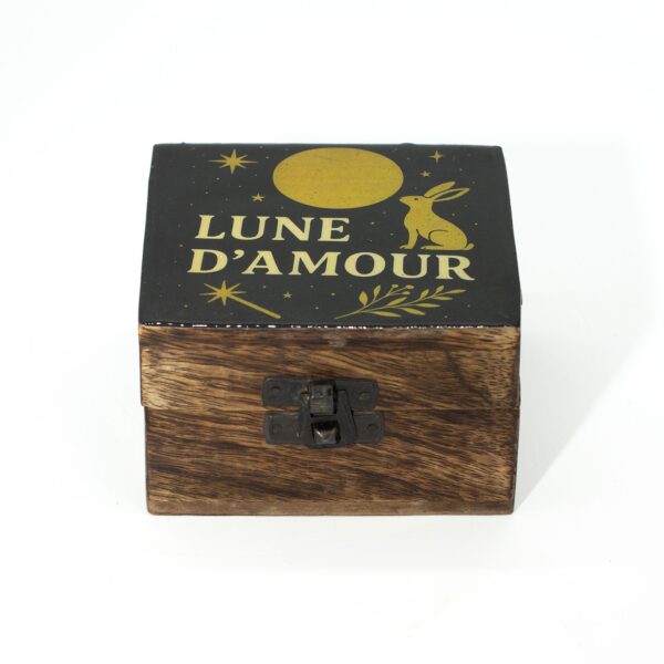 Cutie emailată din lemn de mango 10x10x6 (cm) – Lune D’Amore Cutie emailată din lemn de mango 10x10x6 (cm) – Lune D’Amore