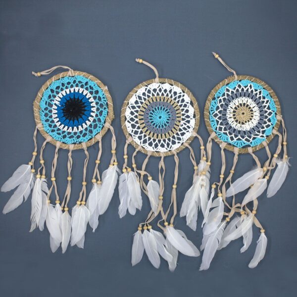 bG9jYWw6Ly9tZWRpYS9TTS84Qy82MFIzMEMxRzZNV0s4Q1NNLzYxYWZjOGM5LmpwZWc Dream Catcher (Prinzător de Vise) - Albastru 16cm (diferite tipuri)