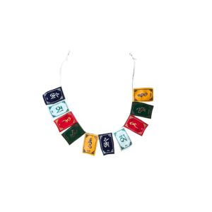 Steaguri Tibetane din Catifea cu Mantra OM - Mici (10 Steaguri)