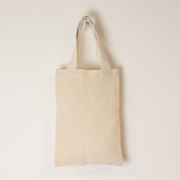 Geantă Tote Cadou Mini Iconică – Fără Imprimeu – Natural 4oz (25x20 cm)