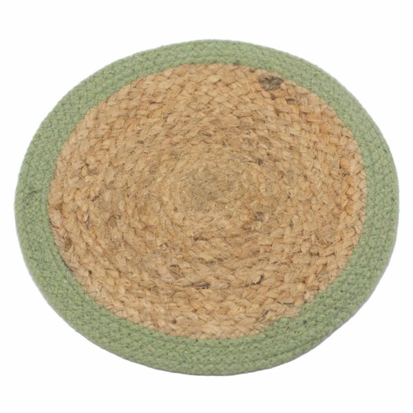 Șervet Natural - Iută și Bumbac 30cm - Bordură Măslin