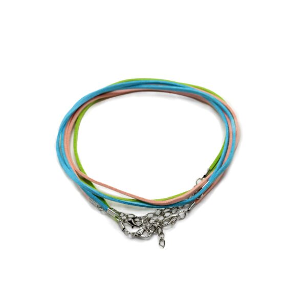 Pachet de Șnururi din Piele Întoarsă cu Închidere - 2.5mm x 55cm - Mix (10 colori)