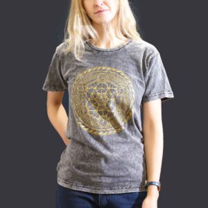 Tricou Stone Wash - Chakra - Gri Închis (S)