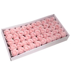 Set flori de sapun pentru maini in forma de trandafir mediu, roz pastel
