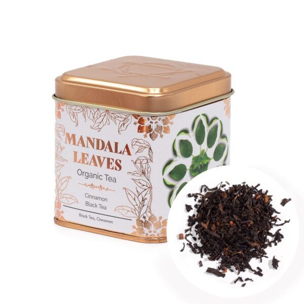 Ceai negru organic scorțișoară bio in cutie metalica 50g