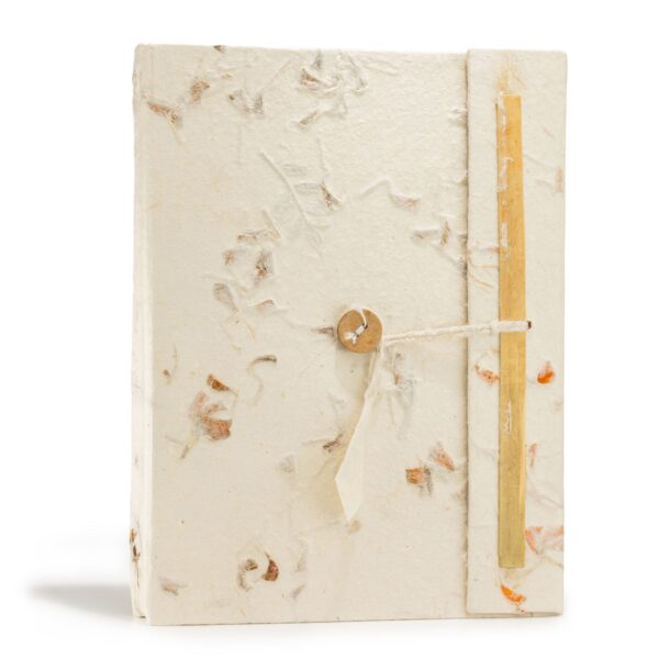 Jurnal Lokta Flori Asortate – Mare (21x15 cm), 45 file – cu semn de carte inclus