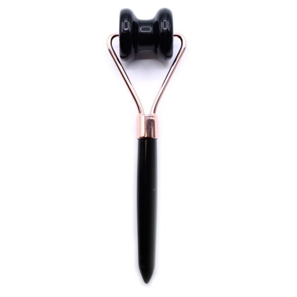Roller Pentru Maxilar Din Pietre Prețioase - Obsidian Negru