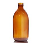 Sticlă de chihlimbar pentru medicamente fără capac 500 ml