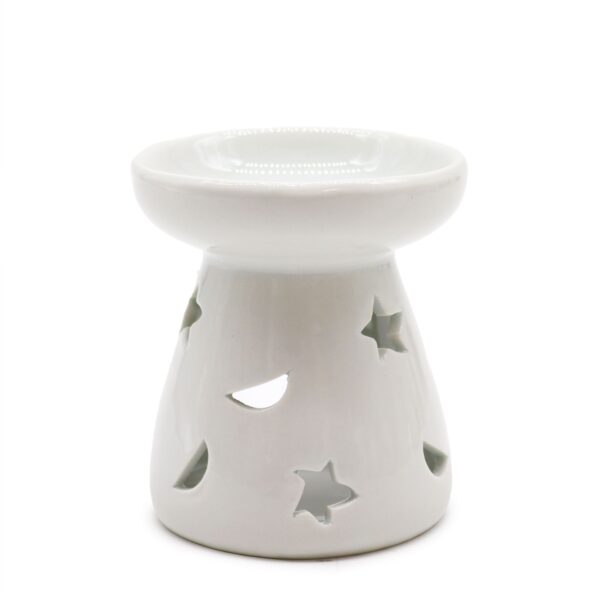 Lampă de aromaterapie clasică mică albă Lună și Stele