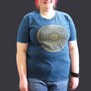 Tricou Stone Wash - Mandala - Albastru (XL)