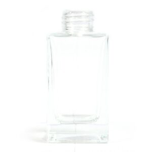 Flacon Pătrat Înalt cu Difuzor - Transparent - 100ml