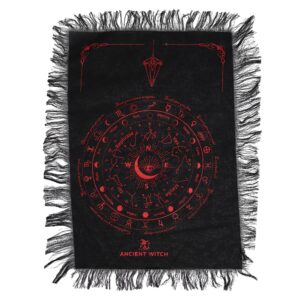 Ochiul Atotvăzător – Pânză pentru Divinație pentru Pendul – Negru și Roșu Intens