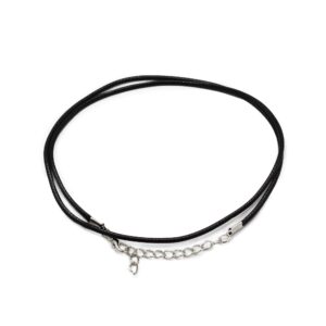 Pachet de Șnururi Cerate cu Închidere - 2mm x 55cm - Negru 101