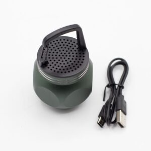 Mini Boxă cu Cârlig pentru Camping – Verde