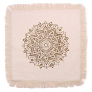 Pernă Lotus Mandala - 60x60cm - Bronz