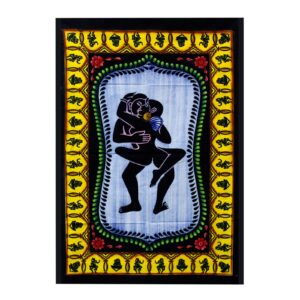Tablou Textil Pictat Manual din Bumbac - Kamasutra